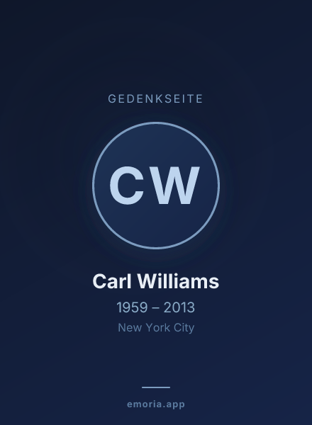 Gedenkportrait von Carl Williams