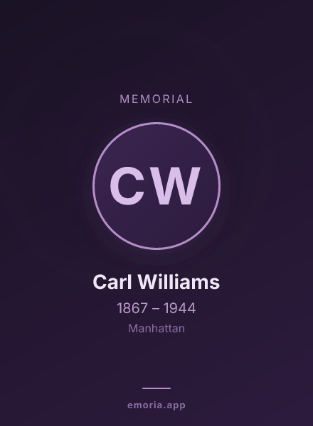 Memorial portrait of Carl Williams