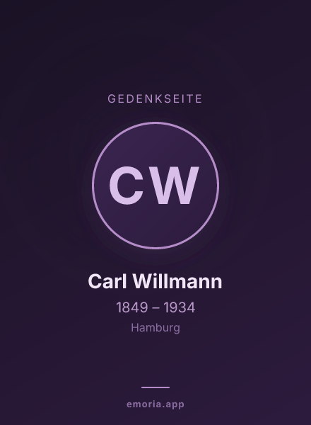 Gedenkportrait von Carl Willmann