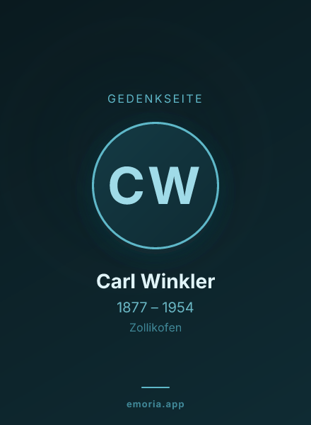 Gedenkportrait von Carl Winkler