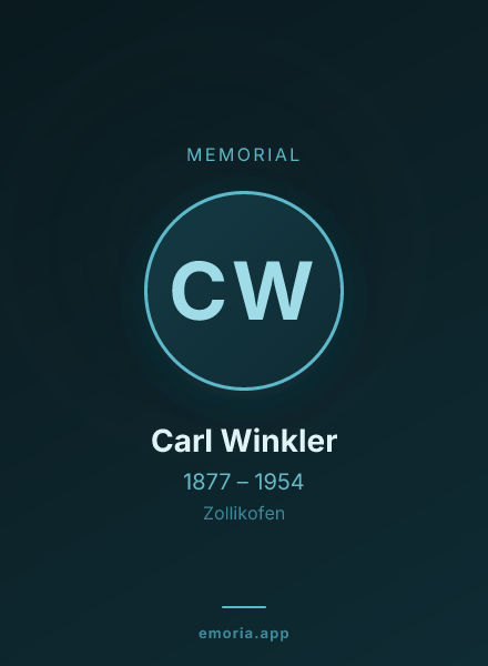 Memorial portrait of Carl Winkler