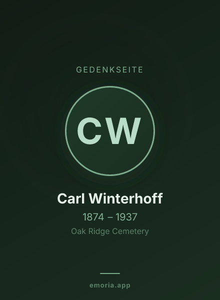 Gedenkportrait von Carl Winterhoff