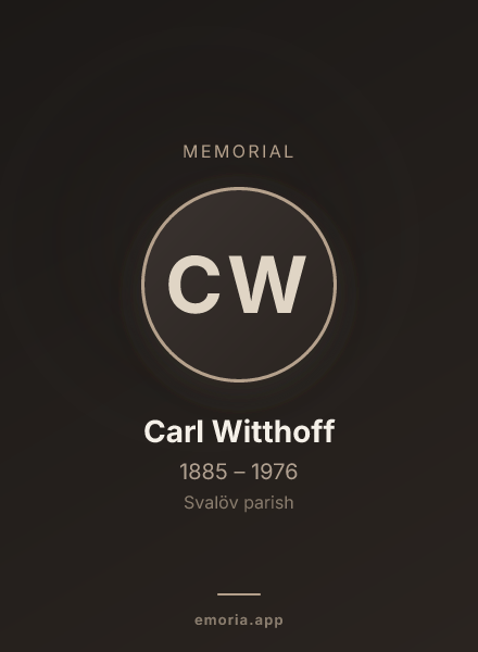 Memorial portrait of Carl Witthoff