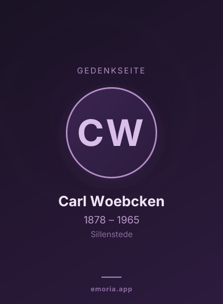 Gedenkportrait von Carl Woebcken