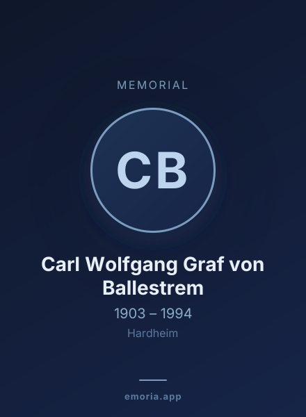 Memorial portrait of Carl Wolfgang Graf von Ballestrem