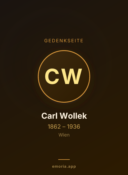 Gedenkportrait von Carl Wollek