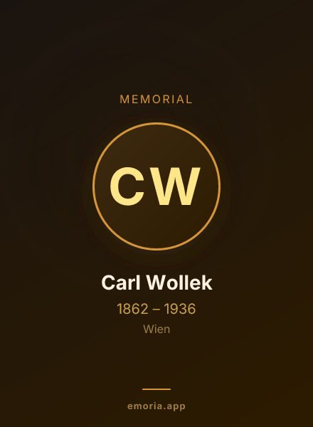Memorial portrait of Carl Wollek
