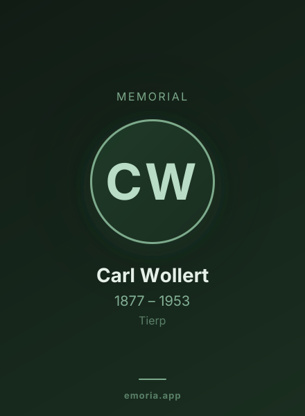 Memorial portrait of Carl Wollert