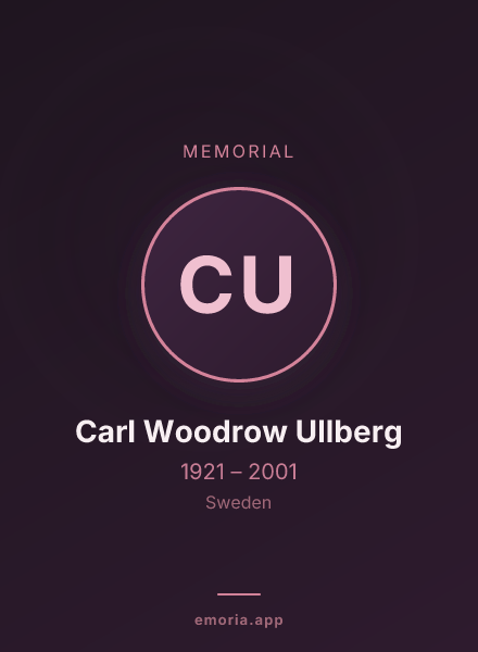 Memorial portrait of Carl Woodrow Ullberg