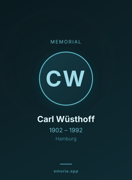 Memorial portrait of Carl Wüsthoff