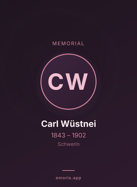 Memorial portrait of Carl Wüstnei