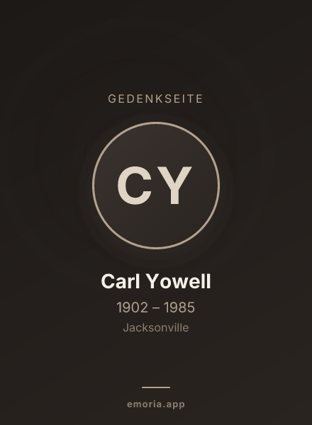 Gedenkportrait von Carl Yowell
