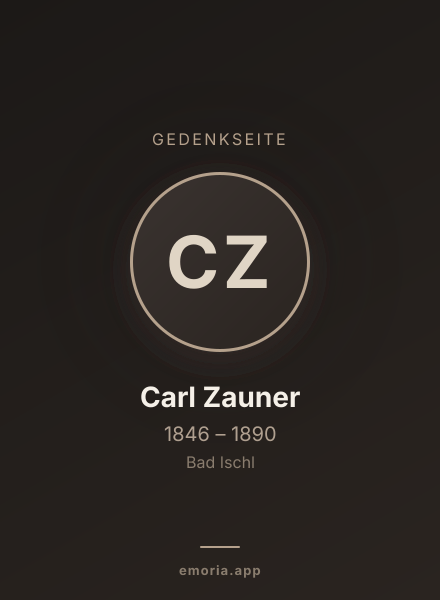 Gedenkportrait von Carl Zauner