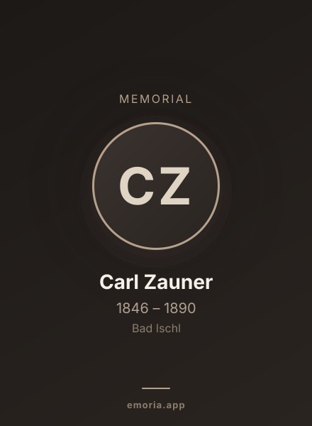 Memorial portrait of Carl Zauner
