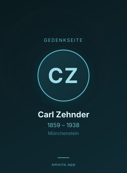Gedenkportrait von Carl Zehnder