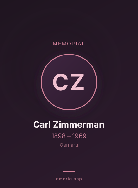 Memorial portrait of Carl Zimmerman