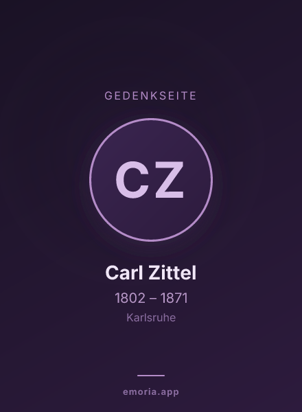 Gedenkportrait von Carl Zittel