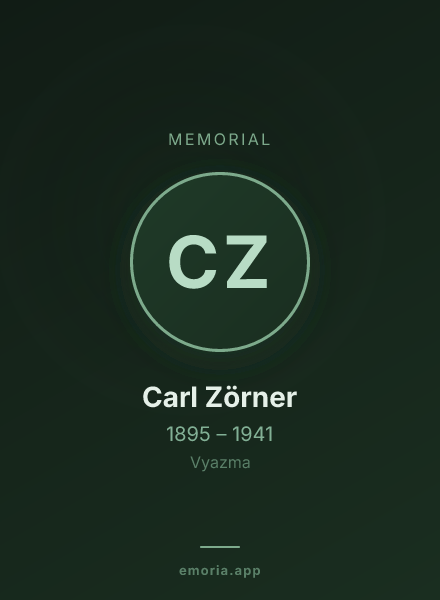 Memorial portrait of Carl Zörner