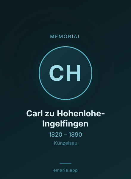 Memorial portrait of Carl zu Hohenlohe-Ingelfingen