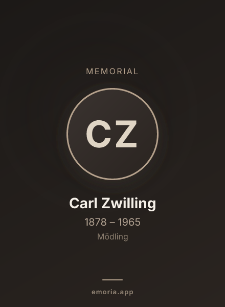 Memorial portrait of Carl Zwilling