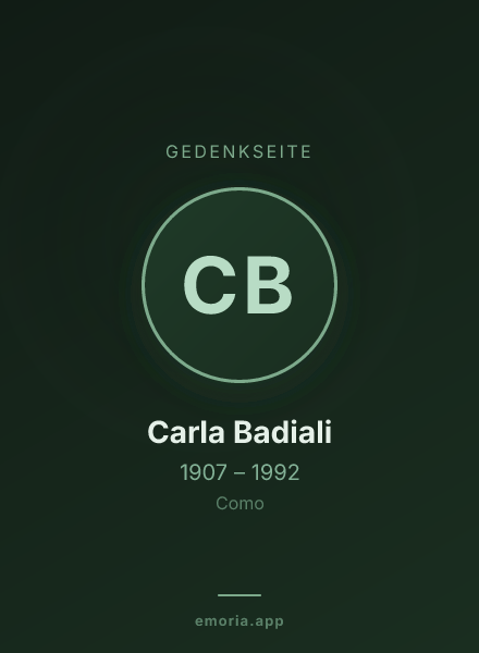 Gedenkportrait von Carla Badiali
