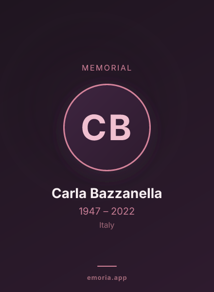 Memorial portrait of Carla Bazzanella