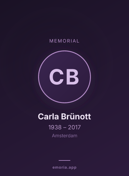 Memorial portrait of Carla Brünott