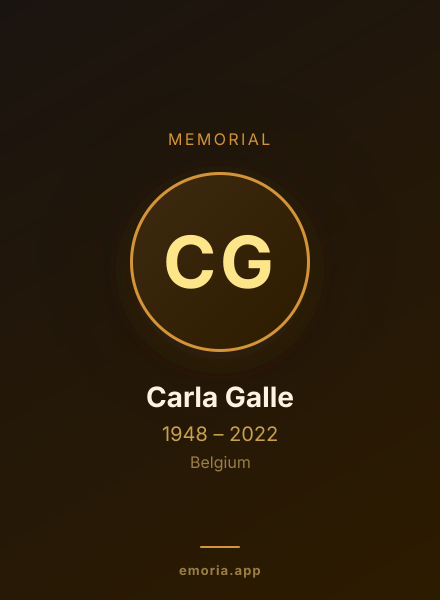 Memorial portrait of Carla Galle