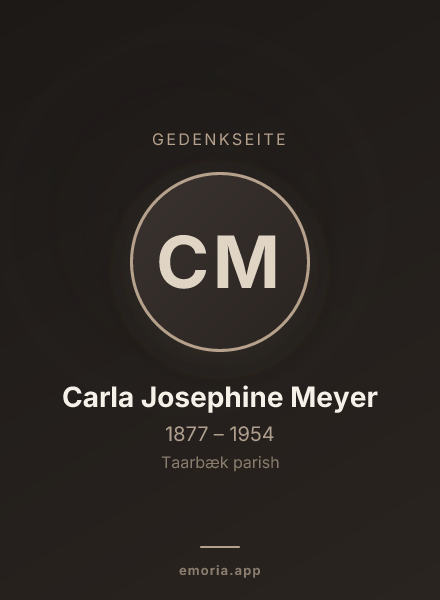 Gedenkportrait von Carla Josephine Meyer