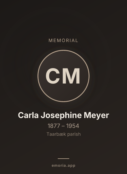 Memorial portrait of Carla Josephine Meyer