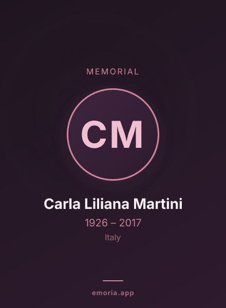 Memorial portrait of Carla Liliana Martini