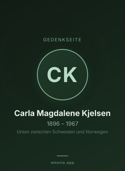 Gedenkportrait von Carla Magdalene Kjelsen