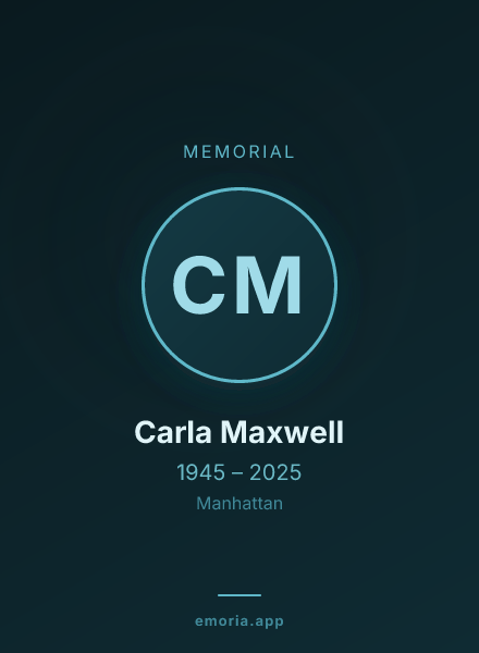 Memorial portrait of Carla Maxwell
