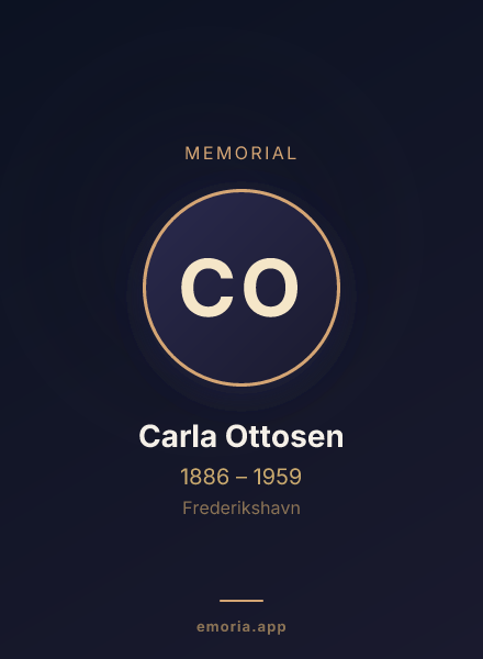Memorial portrait of Carla Ottosen