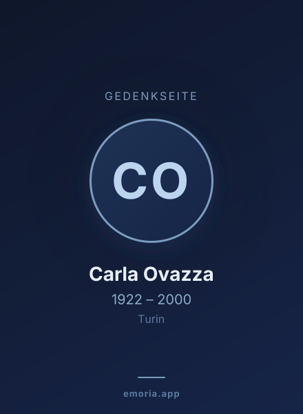 Gedenkportrait von Carla Ovazza