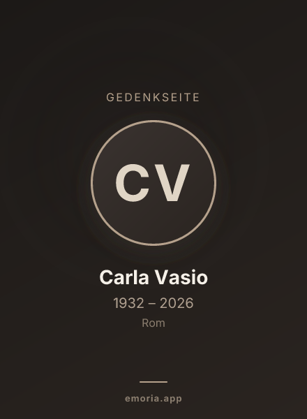 Gedenkportrait von Carla Vasio
