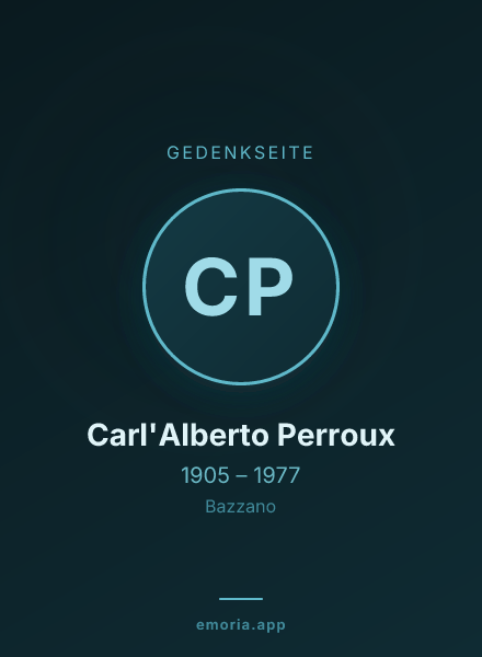 Gedenkportrait von Carl'Alberto Perroux