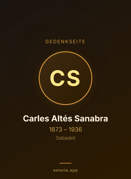 Gedenkportrait von Carles Altés Sanabra