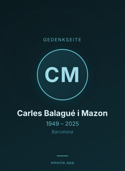 Gedenkportrait von Carles Balagué i Mazon