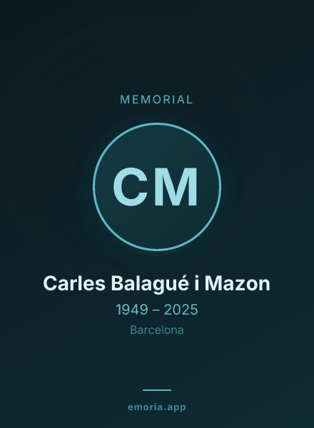 Memorial portrait of Carles Balagué i Mazon