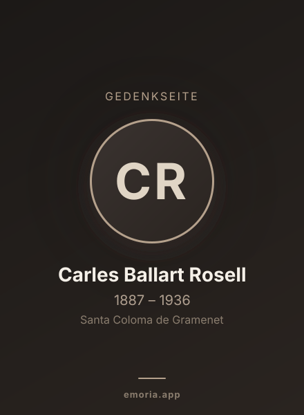 Gedenkportrait von Carles Ballart Rosell