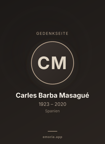 Gedenkportrait von Carles Barba Masagué