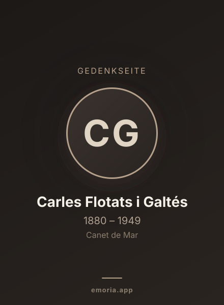 Gedenkportrait von Carles Flotats i Galtés