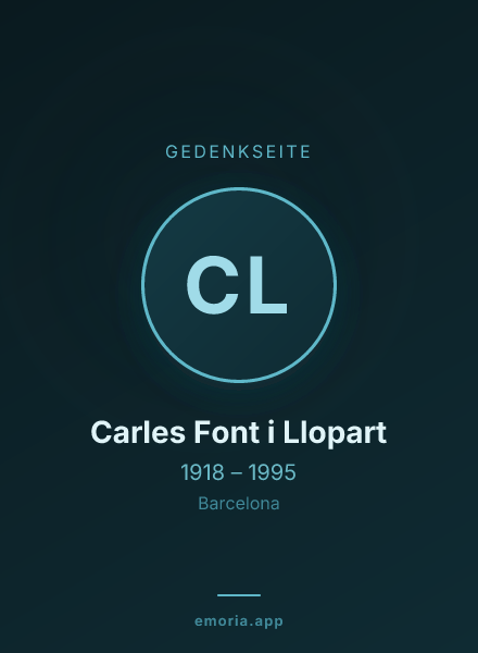Gedenkportrait von Carles Font i Llopart