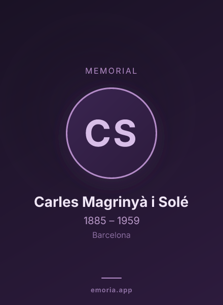 Memorial portrait of Carles Magrinyà i Solé