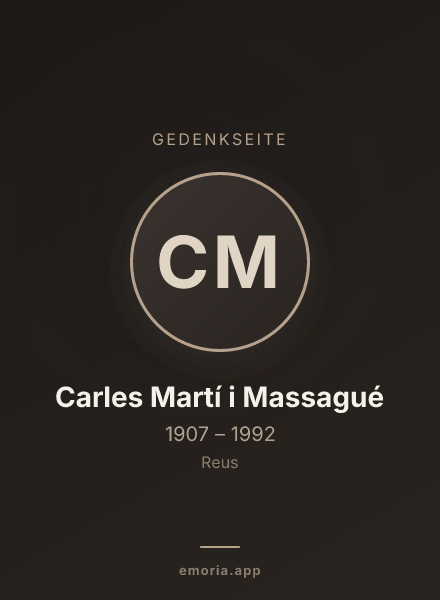 Gedenkportrait von Carles Martí i Massagué