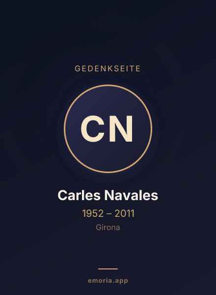 Gedenkportrait von Carles Navales