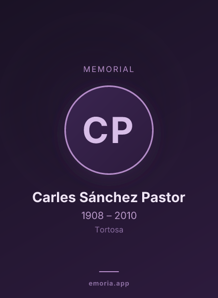 Memorial portrait of Carles Sánchez Pastor