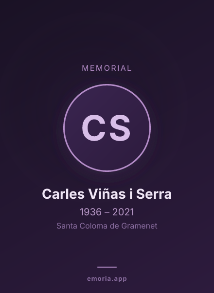 Memorial portrait of Carles Viñas i Serra