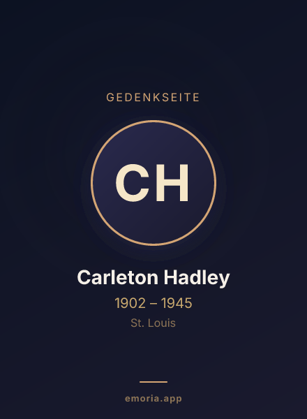 Gedenkportrait von Carleton Hadley